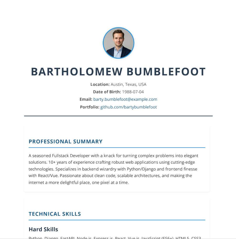 Example Resume 3