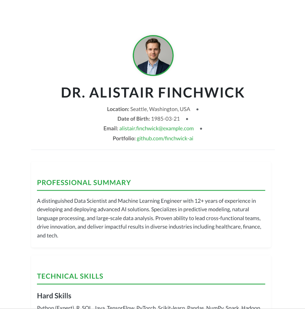 Example Resume 4